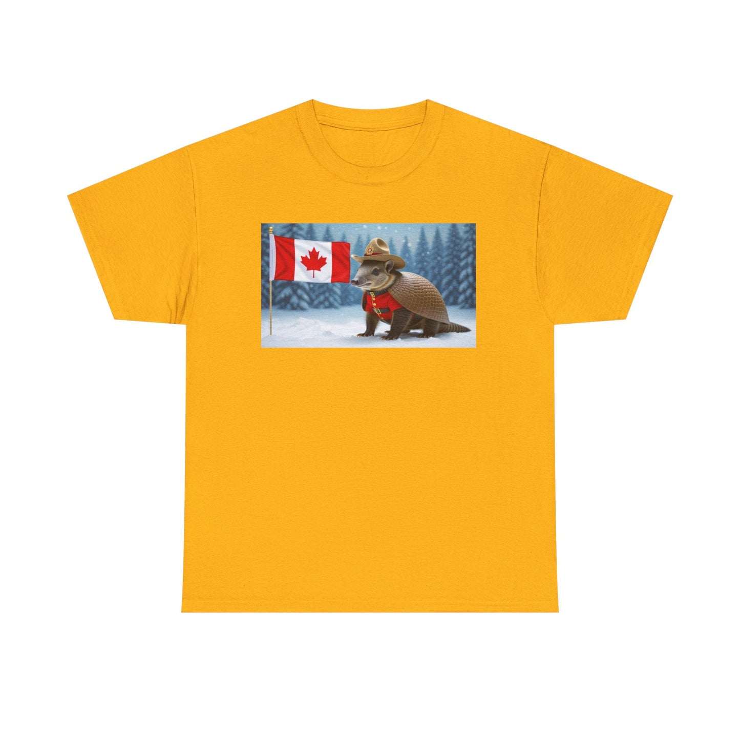 Armadillo Canadian Flag Tee | Funny Animal Shirt | Unisex Graphic Tee | Canada Day Gift