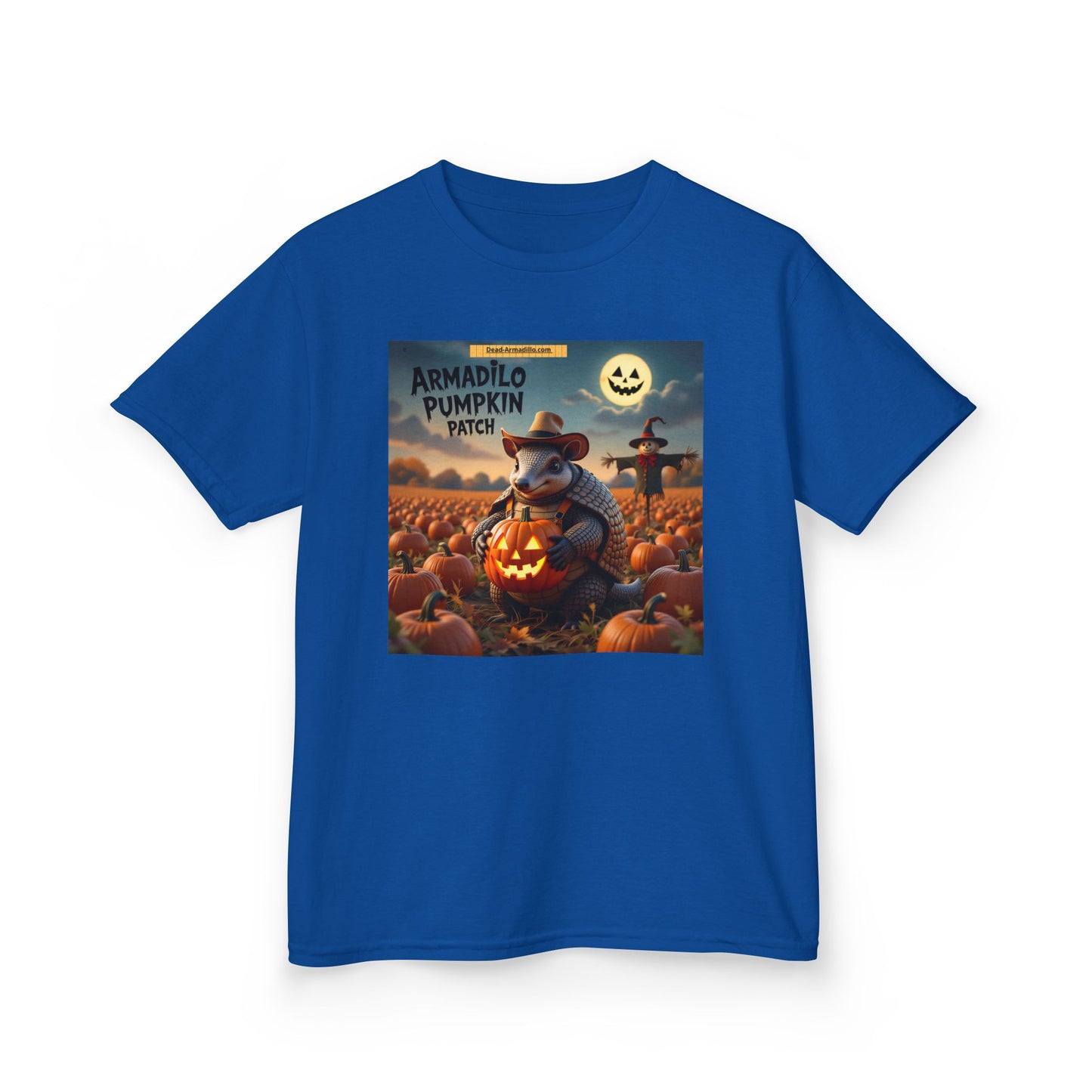 "Halloween Armadillo Pumpkin Kids Tee | Halloween Shirt | Kids Spooky Tee | Fall Clothing | Halloween Costume Shirt"