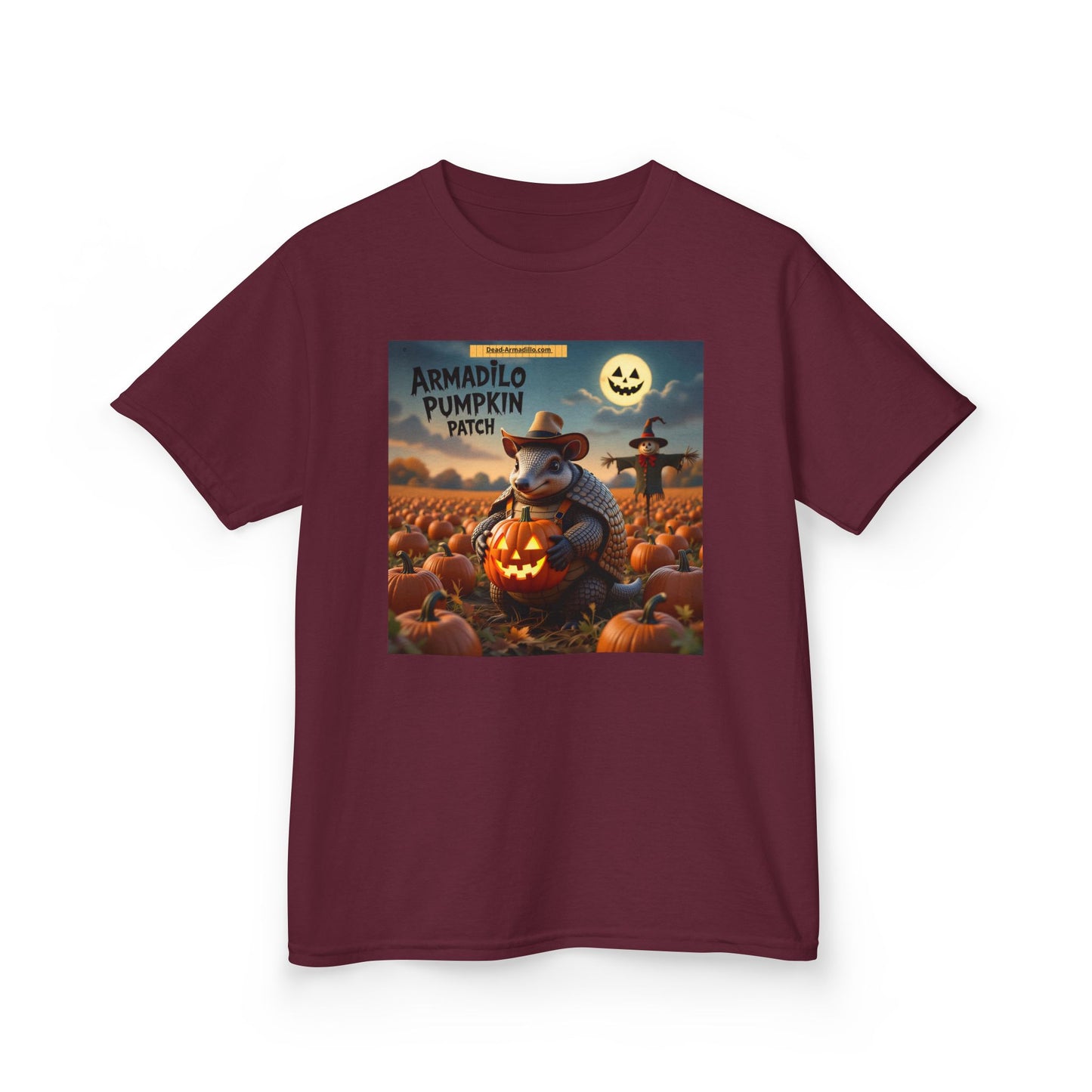 "Halloween Armadillo Pumpkin Kids Tee | Halloween Shirt | Kids Spooky Tee | Fall Clothing | Halloween Costume Shirt"