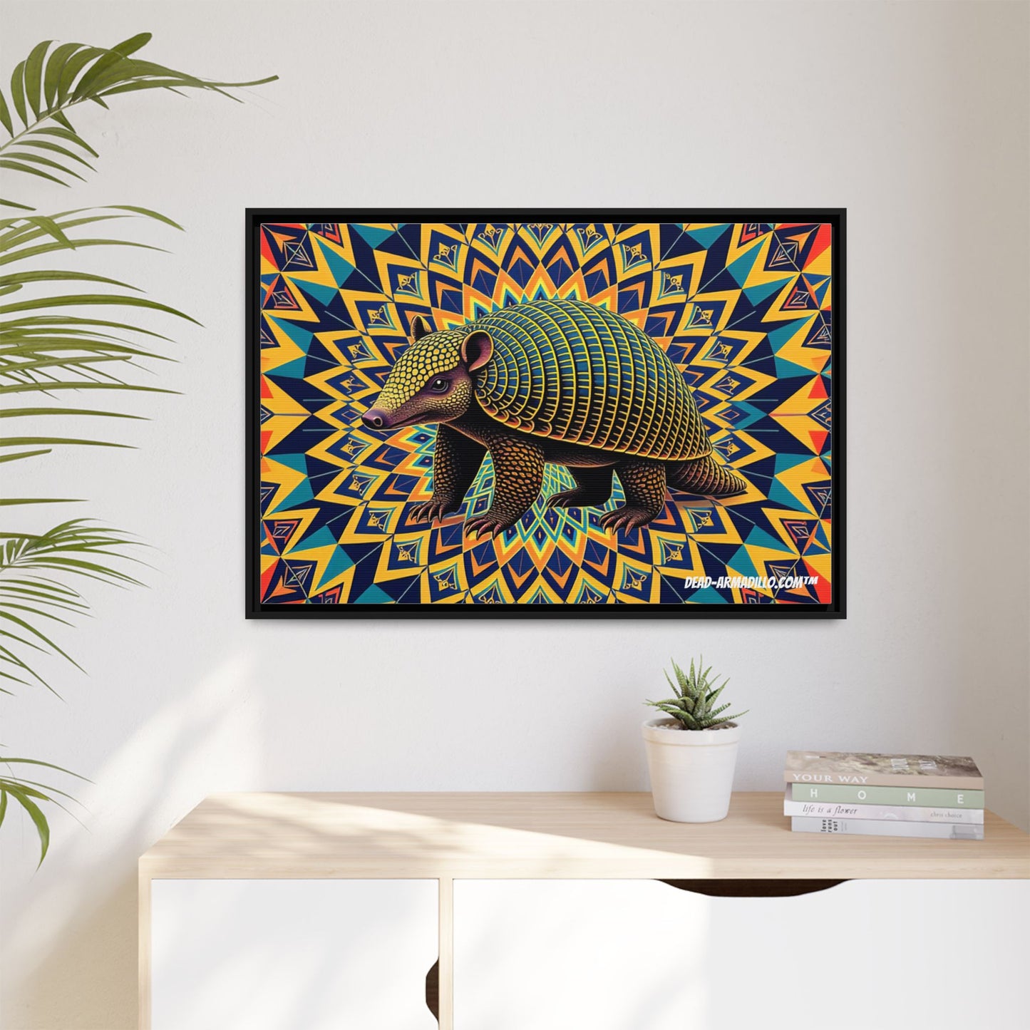 "Vibrant Armadillo Mandala Art"  (16"x 20")