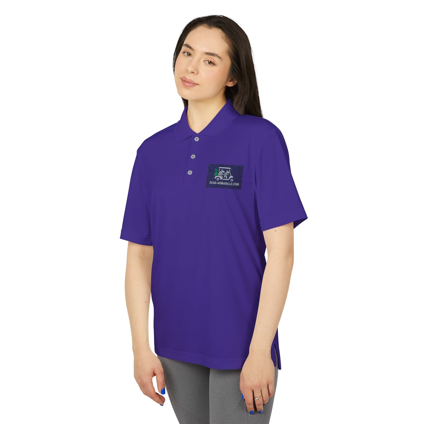 Polo Shirt - Armadillo Themed | Custom Embroidered Adidas | Unisex Golf Polo |