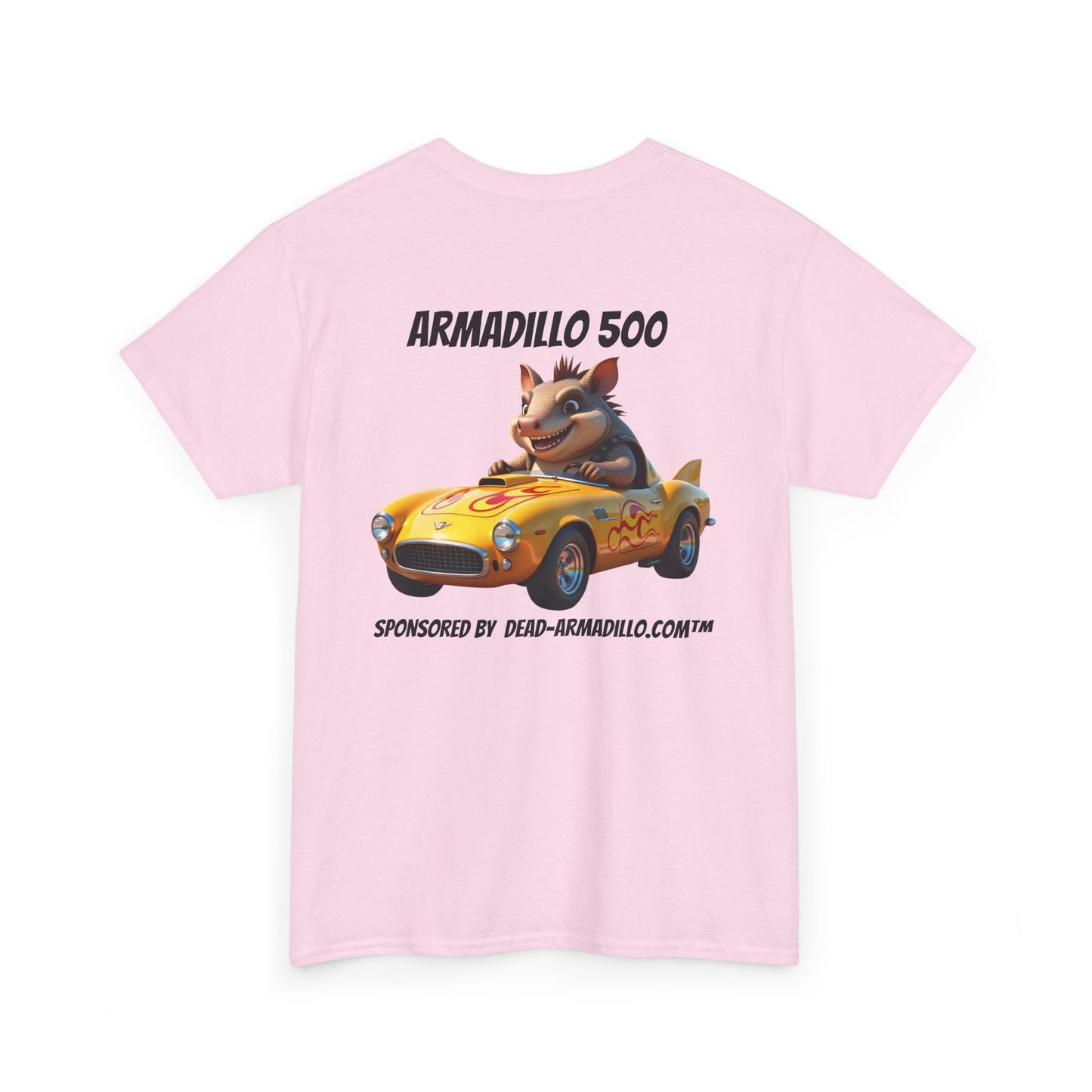 Dead-Armadillo.com | Car Racing Team | 2 Sided Tee Shirt | Black font