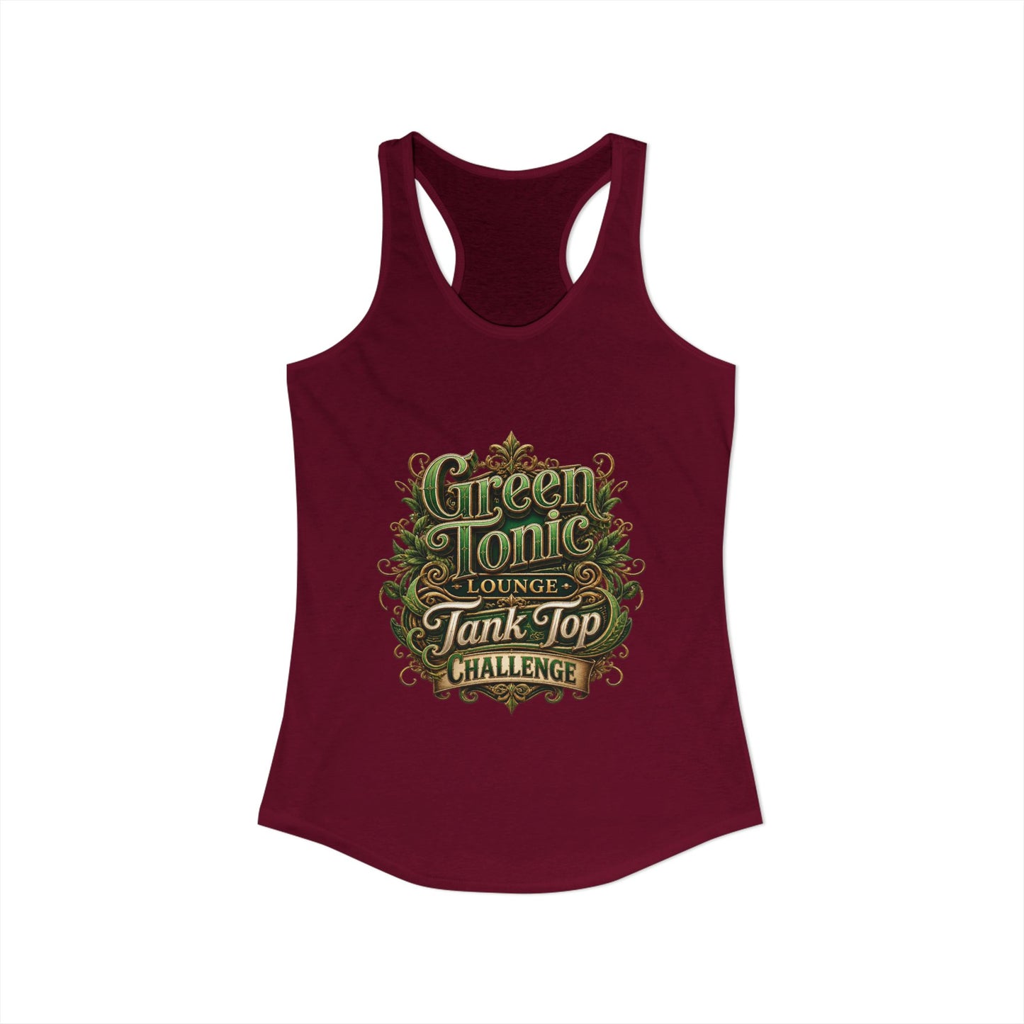 Women's 2-Sided Green Tonic Lounge | Racerback Tank |Dead-Armadillo™