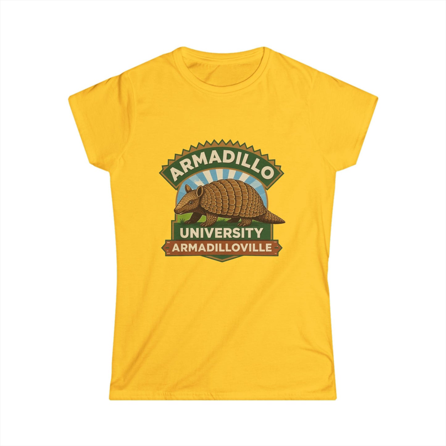 Women's | Teen's | Armadillo University Tee | Armadilloville | Custom Armadillo | College Shirt