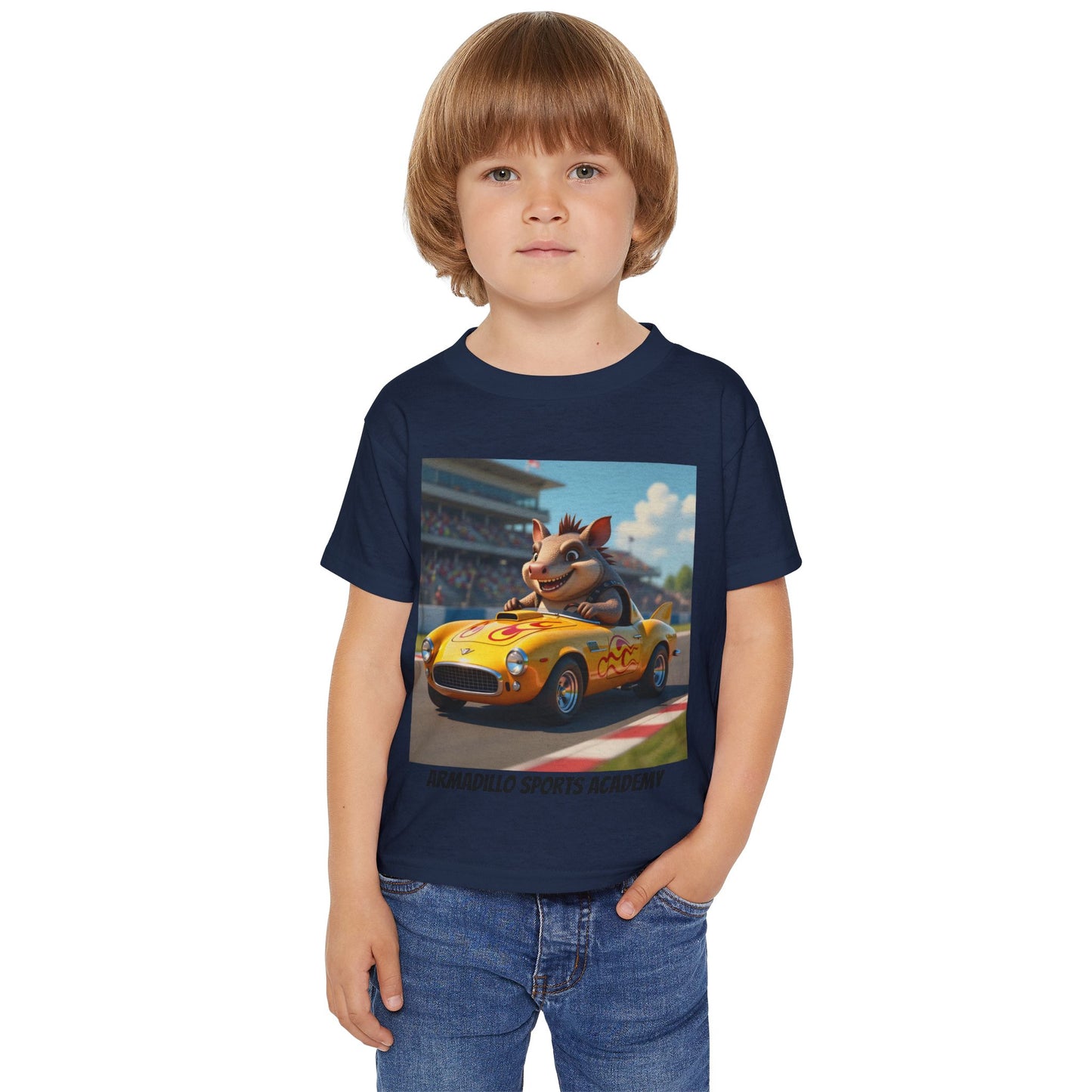 Toddler T-Shirt — Armadillo Sports Academy | Race Car Sprite Graphic