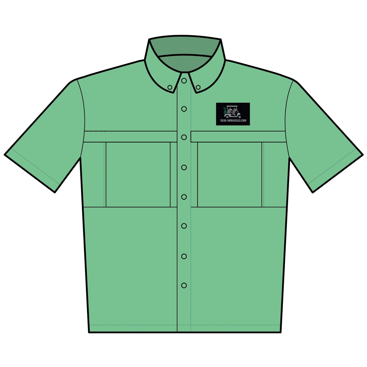 Custom Embroidered Golf theme | Daybreak Short-Sleeve Work Shirt | Dead-Armadillo.com™