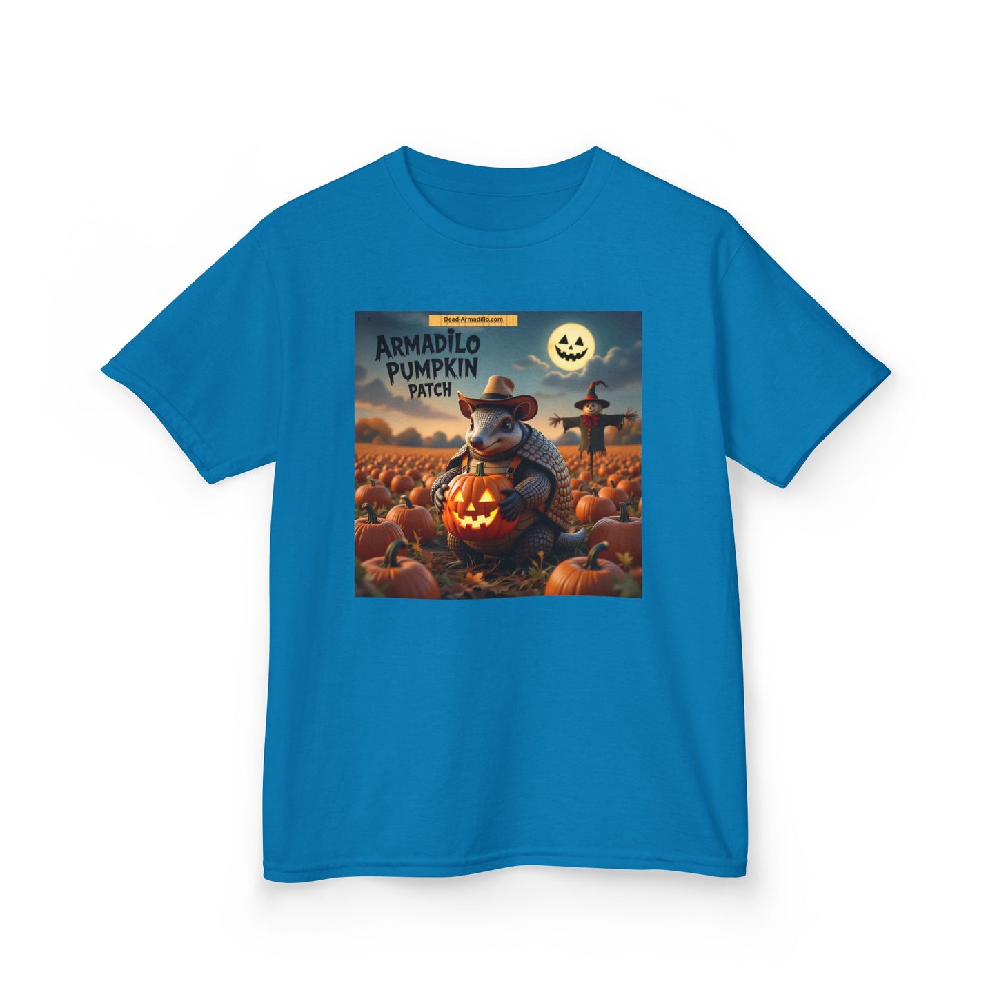 "Halloween Armadillo Pumpkin Kids Tee | Halloween Shirt | Kids Spooky Tee | Fall Clothing | Halloween Costume Shirt"