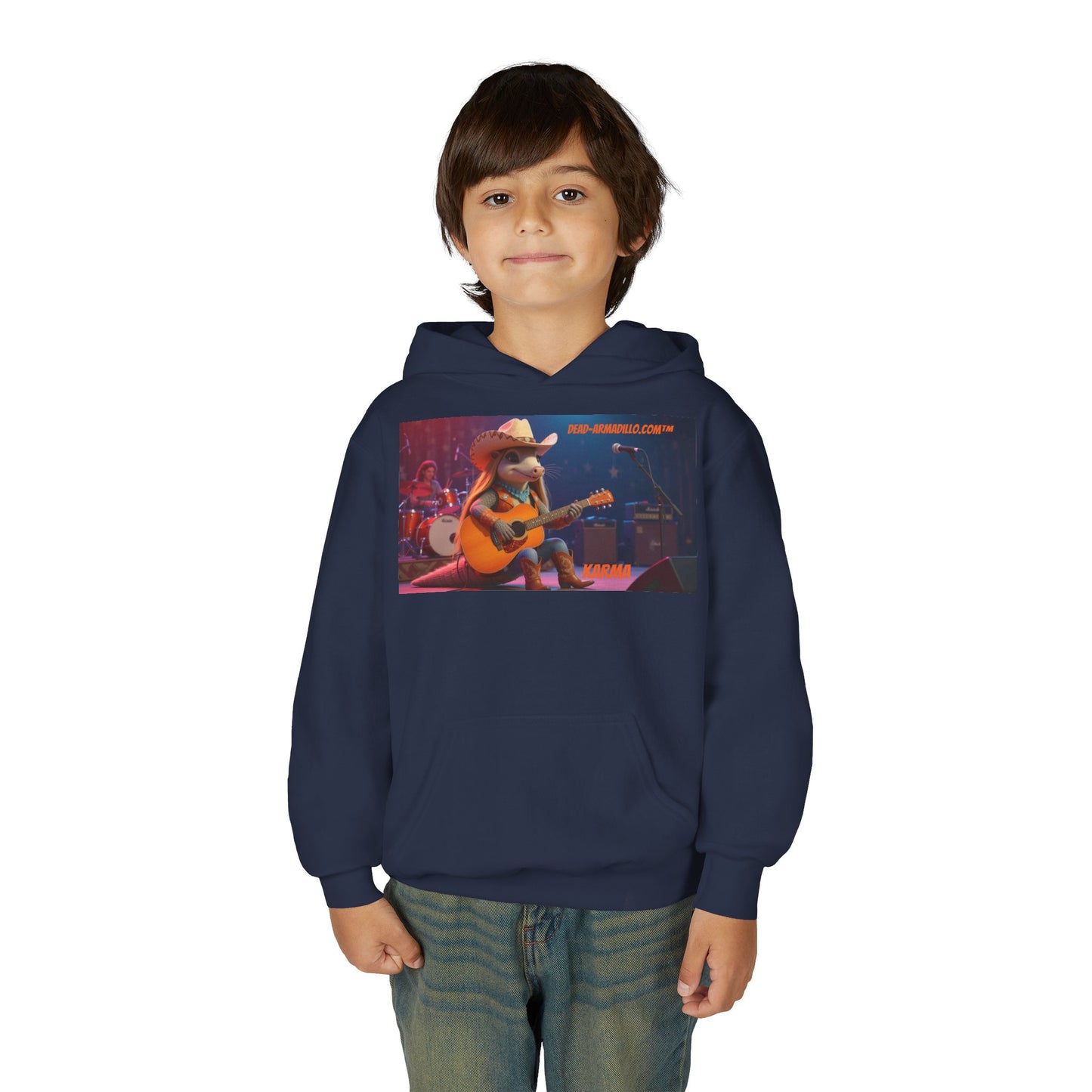 Sudadera con capucha de polar personalizada | creada por Dead-Armadillo.com™ | Unisex, peso medio | Talla infantil | Sudadera con capucha de polar suave