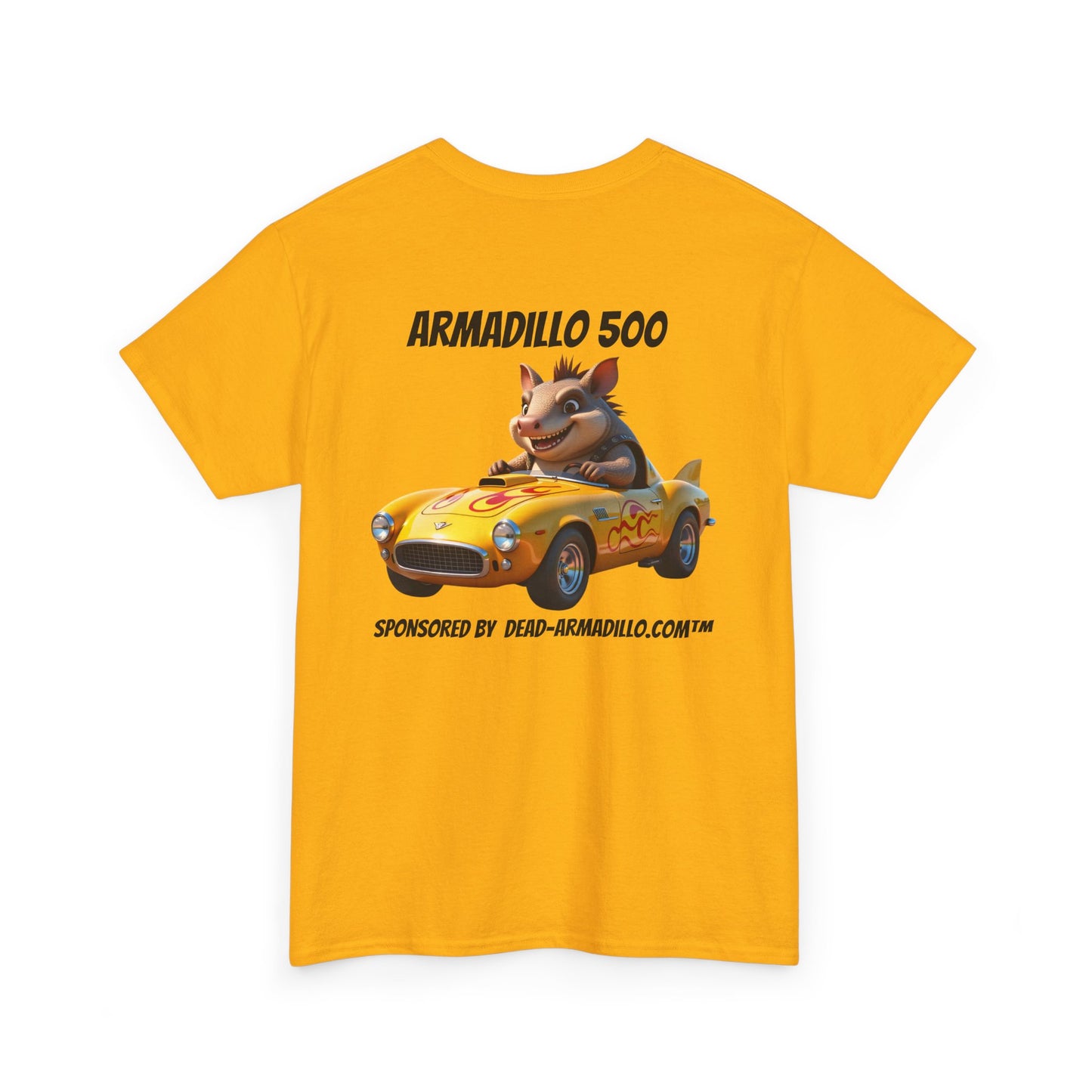 Dead-Armadillo.com | Car Racing Team | 2 Sided Tee Shirt | Black font