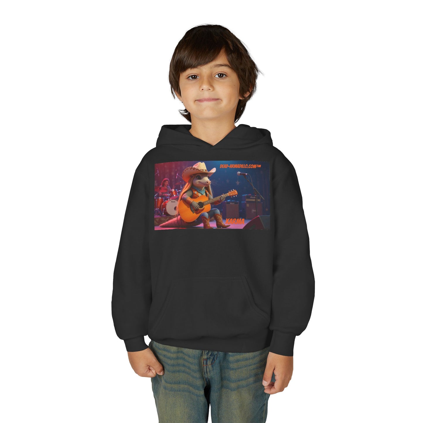 Sudadera con capucha de polar personalizada | creada por Dead-Armadillo.com™ | Unisex, peso medio | Talla infantil | Sudadera con capucha de polar suave