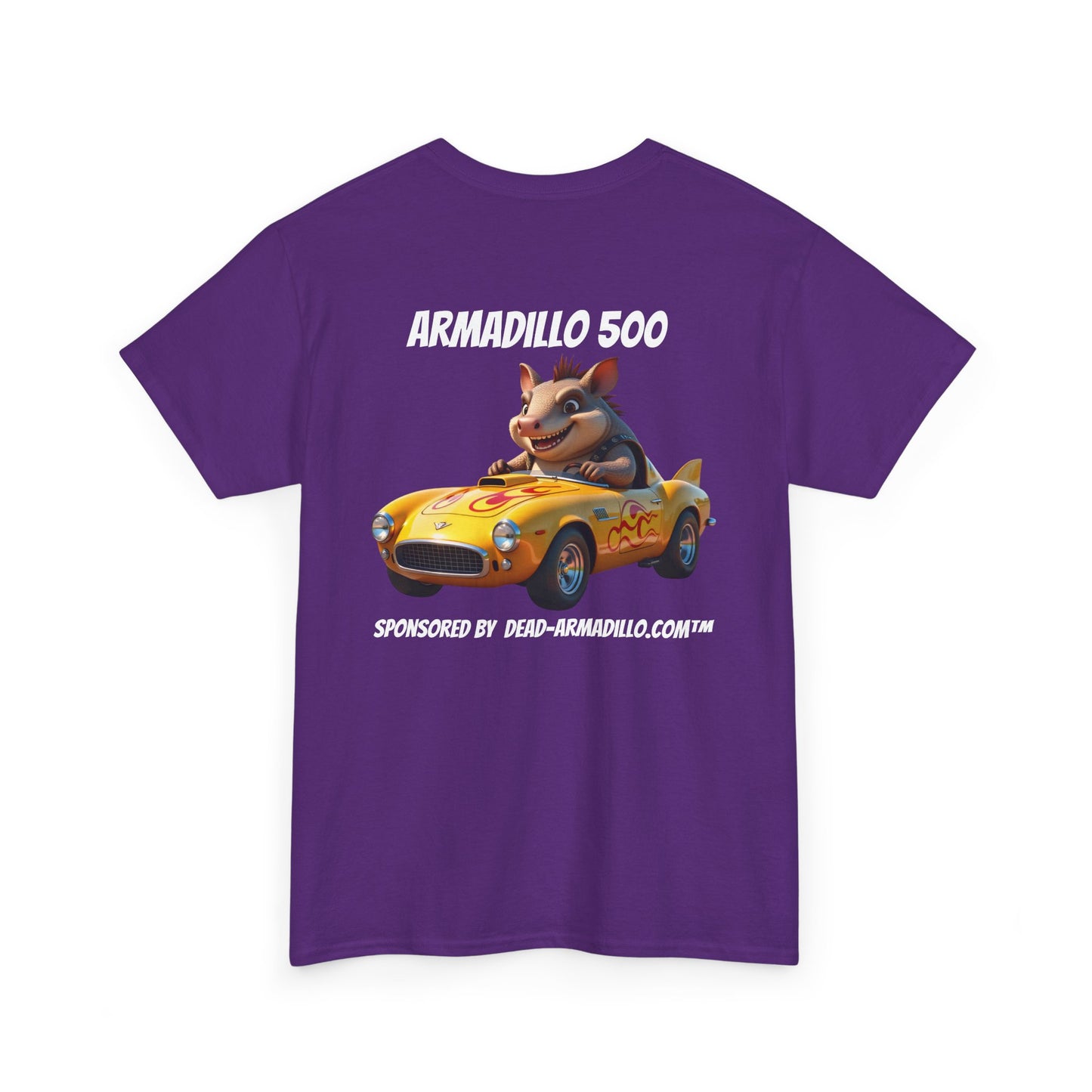 Dead-Armadillo.com | Car Racing Team | Fun Gift for Car Lovers | Unisex Cotton Shirt | Casual Wear | in White Font