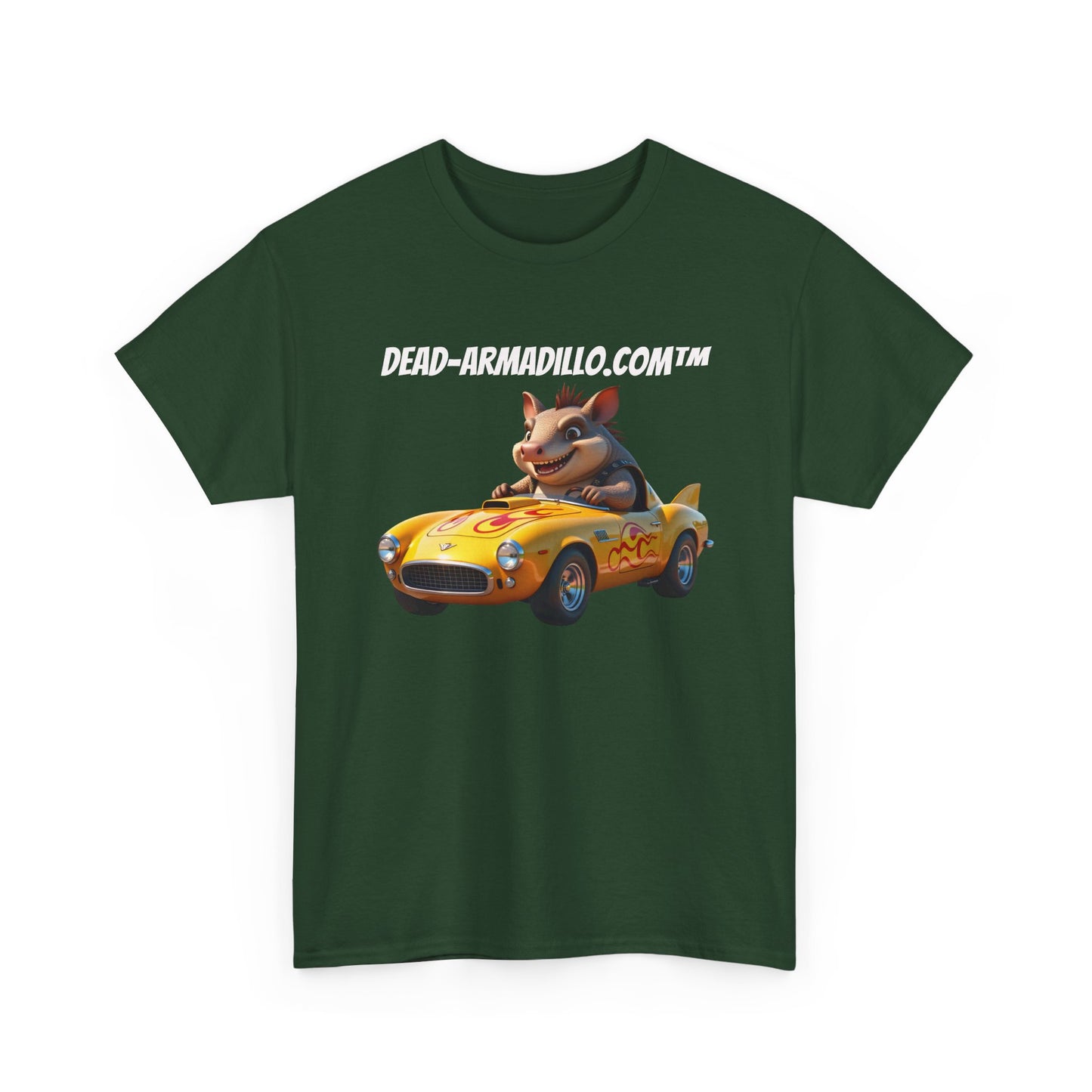 Dead-Armadillo.com | Car Racing Team | 2 Sided Tee Shirt | in White Font