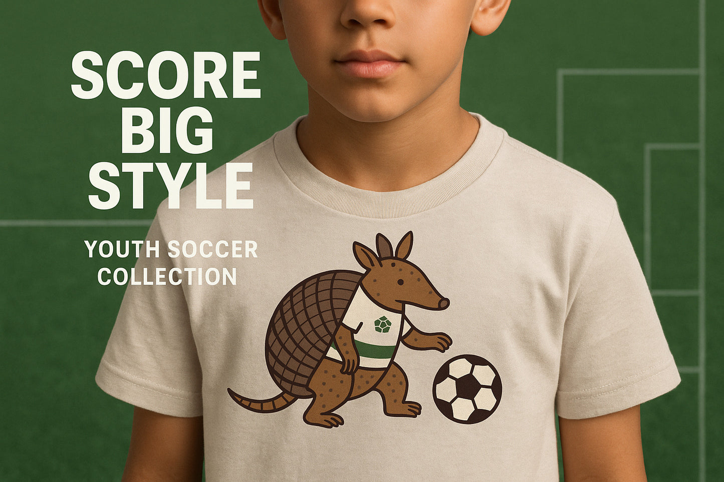 "World Cup Soccer | Armadillo T-Shirt | Smaller Player Design"
