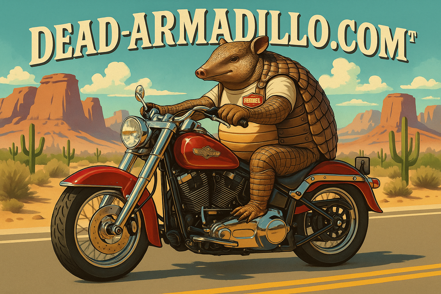 Camiseta de motociclista armadillo - Camiseta de aventura motera | Dead-Armadillo.com