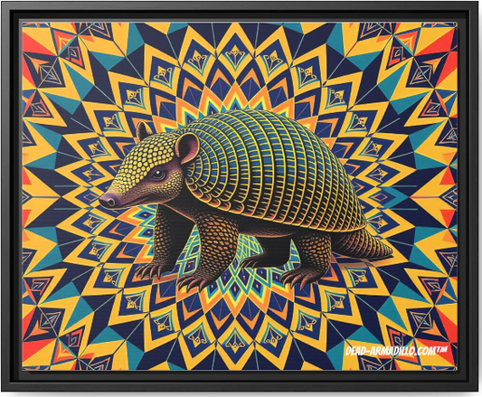 Mandala de armadillo vibrante (61 x 50 cm)