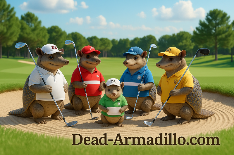 Camiseta de golf Armadillo | Regalo divertido de golf | Camiseta para un gran día con foto grupal | Ropa informal | Celebraciones de cumpleaños | Idea de regalo única | Camiseta con estampado