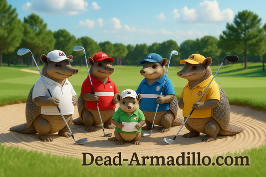 Camiseta de golf Armadillo | Regalo divertido de golf | Camiseta para un gran día con foto grupal | Ropa informal | Celebraciones de cumpleaños | Idea de regalo única | Camiseta con estampado